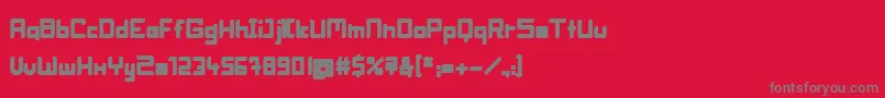 BlockheadFat Font – Gray Fonts on Red Background