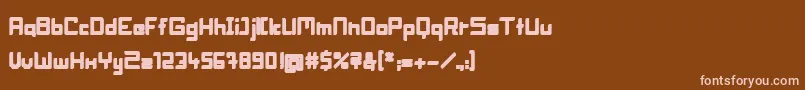 フォントBlockheadFat – 茶色の背景にピンクのフォント