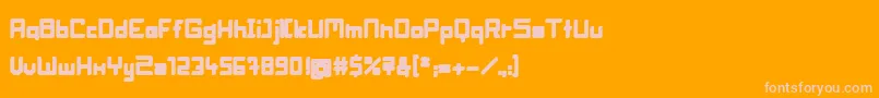 Fonte BlockheadFat – fontes rosa em um fundo laranja