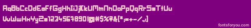 フォントBlockheadFat – 紫の背景にピンクのフォント
