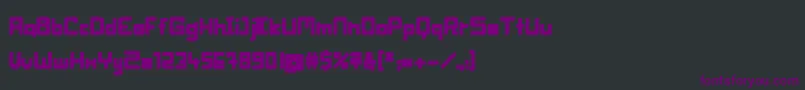 Czcionka BlockheadFat – fioletowe czcionki na czarnym tle