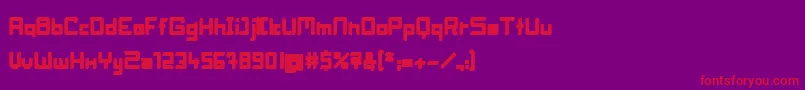 Fonte BlockheadFat – fontes vermelhas em um fundo violeta