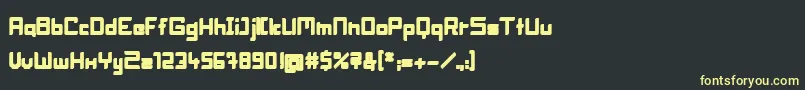 BlockheadFat-Schriftart – Gelbe Schriften auf schwarzem Hintergrund