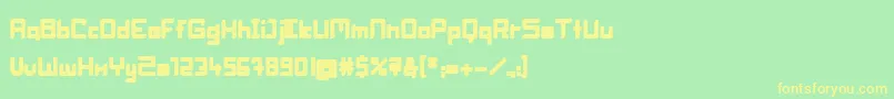 BlockheadFat Font – Yellow Fonts on Green Background