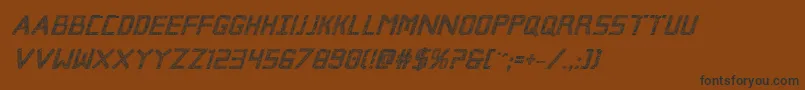 Brokencyborgproital Font – Black Fonts on Brown Background