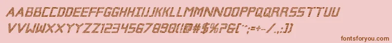 Brokencyborgproital Font – Brown Fonts on Pink Background