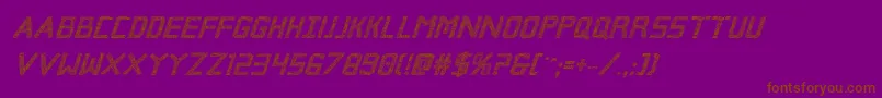 Brokencyborgproital Font – Brown Fonts on Purple Background