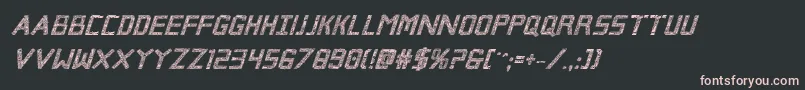Brokencyborgproital Font – Pink Fonts on Black Background