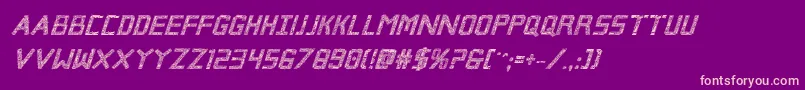 Brokencyborgproital Font – Pink Fonts on Purple Background