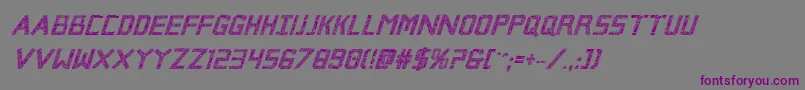 Brokencyborgproital Font – Purple Fonts on Gray Background