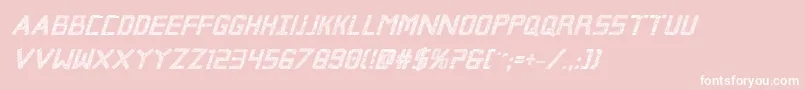 Brokencyborgproital Font – White Fonts on Pink Background