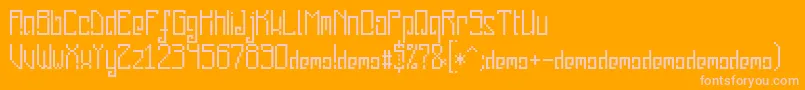 PixelankyCeDemo Font – Pink Fonts on Orange Background