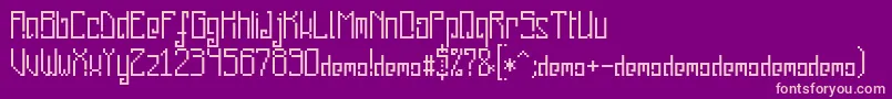 PixelankyCeDemo Font – Pink Fonts on Purple Background