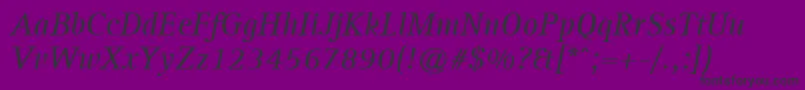 フォントAgfarotisserifItalic – 紫の背景に黒い文字