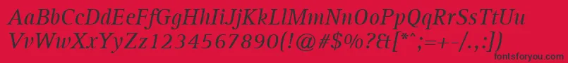 AgfarotisserifItalic Font – Black Fonts on Red Background