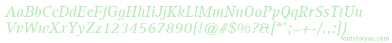 AgfarotisserifItalic Font – Green Fonts on White Background