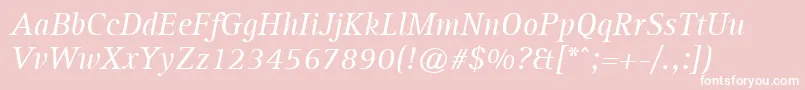 AgfarotisserifItalic Font – White Fonts on Pink Background