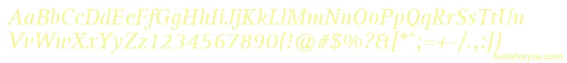 AgfarotisserifItalic Font – Yellow Fonts on White Background