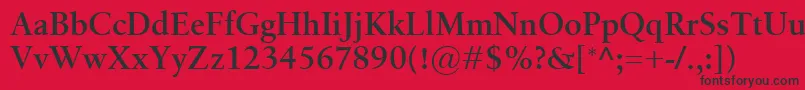 BirkaSemibold Font – Black Fonts on Red Background