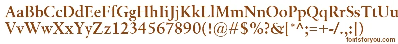 BirkaSemibold-Schriftart – Braune Schriften auf weißem Hintergrund
