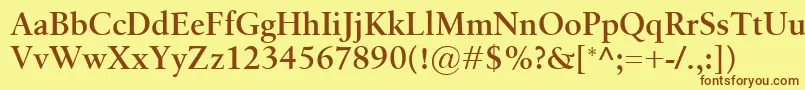 Шрифт BirkaSemibold – коричневые шрифты на жёлтом фоне