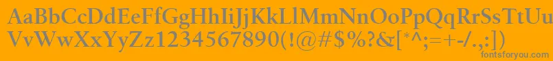 フォントBirkaSemibold – オレンジの背景に灰色の文字