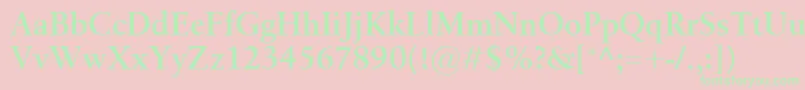 BirkaSemibold Font – Green Fonts on Pink Background