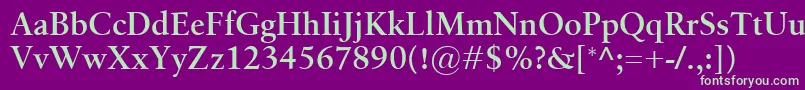 BirkaSemibold Font – Green Fonts on Purple Background