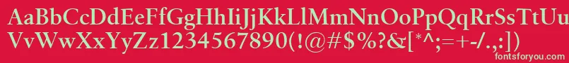 BirkaSemibold Font – Green Fonts on Red Background