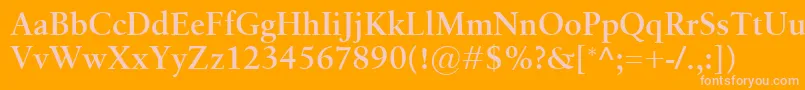 Шрифт BirkaSemibold – розовые шрифты на оранжевом фоне