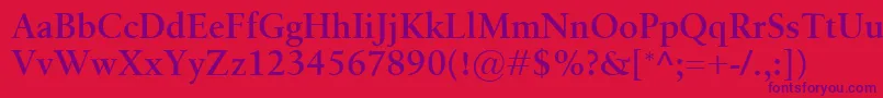 Шрифт BirkaSemibold – фиолетовые шрифты на красном фоне