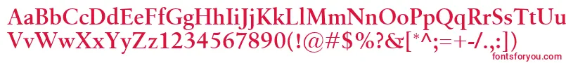 フォントBirkaSemibold – 赤い文字