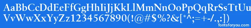 フォントBirkaSemibold – 青い背景に白い文字