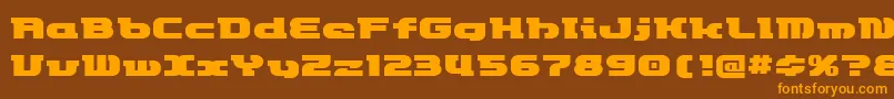 Etrocket Font – Orange Fonts on Brown Background