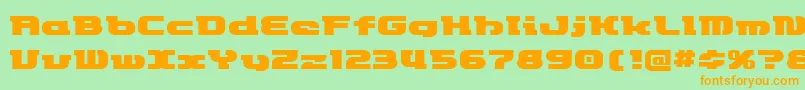 Etrocket Font – Orange Fonts on Green Background