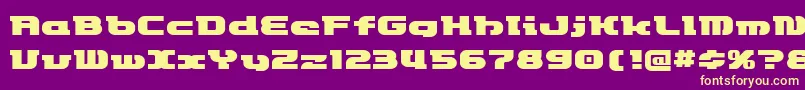 Etrocket Font – Yellow Fonts on Purple Background