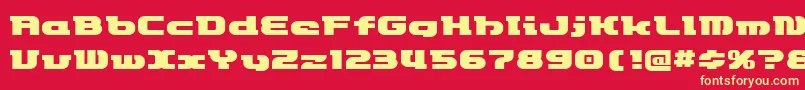 Etrocket Font – Yellow Fonts on Red Background