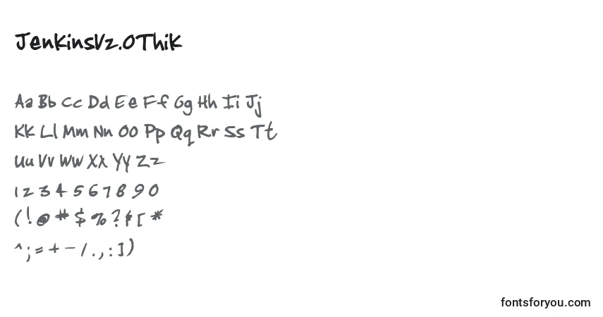 Fuente JenkinsV2.0Thik - alfabeto, números, caracteres especiales