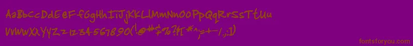 Шрифт JenkinsV2.0Thik – коричневые шрифты на фиолетовом фоне