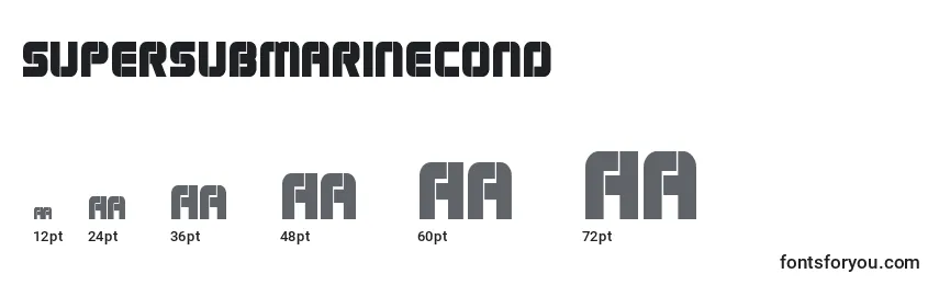 Размеры шрифта Supersubmarinecond