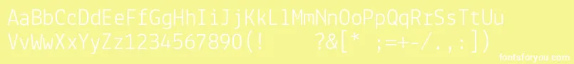 Lekton005L Font – White Fonts on Yellow Background