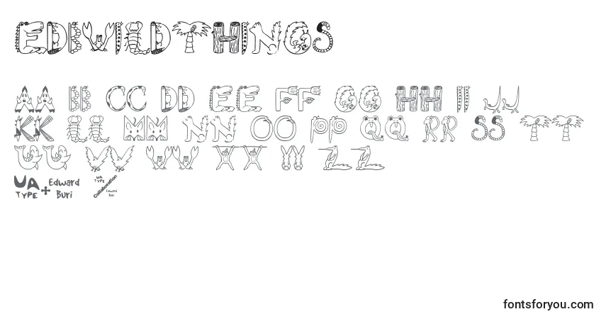 characters of edbwildthings font, letter of edbwildthings font, alphabet of  edbwildthings font