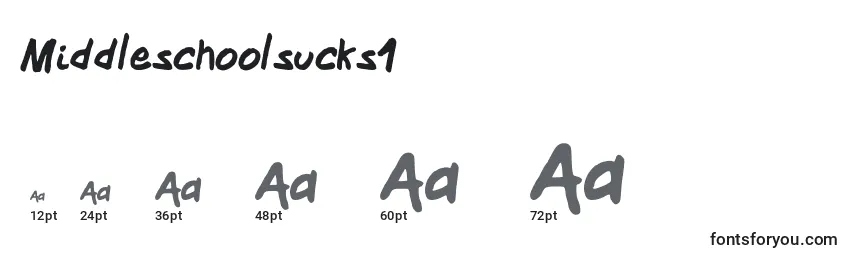 sizes of middleschoolsucks1 font, middleschoolsucks1 sizes