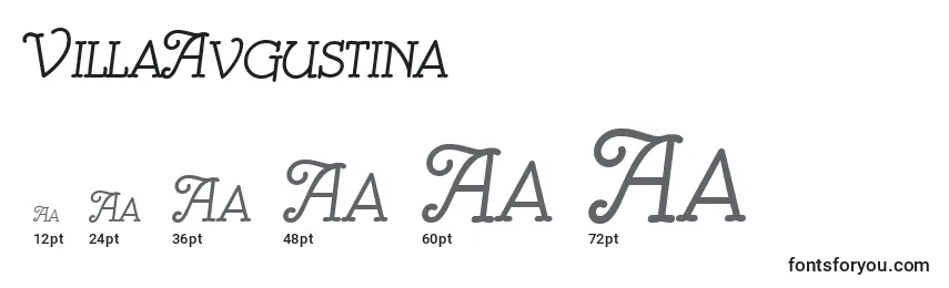 sizes of villaavgustina font, villaavgustina sizes