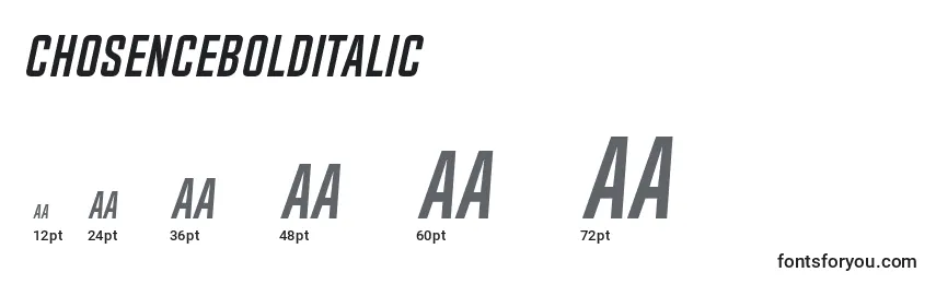 sizes of chosencebolditalic font, chosencebolditalic sizes