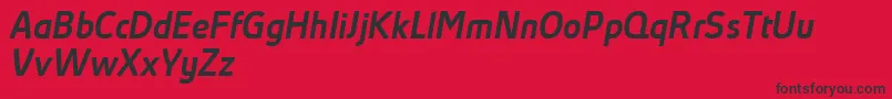 AbsolutProMediumItalicReduced Font – Black Fonts on Red Background