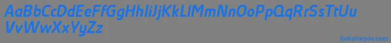 AbsolutProMediumItalicReduced Font – Blue Fonts on Gray Background