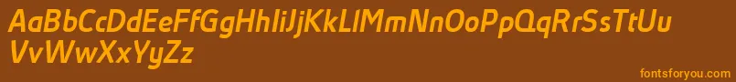 Шрифт AbsolutProMediumItalicReduced – оранжевые шрифты на коричневом фоне
