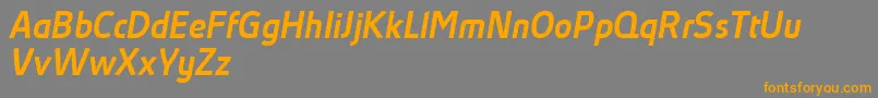 AbsolutProMediumItalicReduced Font – Orange Fonts on Gray Background