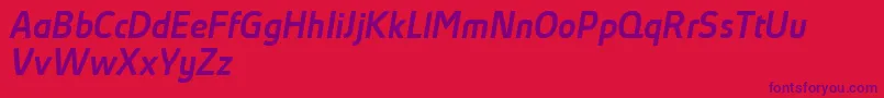 AbsolutProMediumItalicReduced Font – Purple Fonts on Red Background